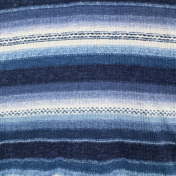 Lauren Ralph Lauren Sweater Women M Hoodie Striped Lightweight Knit Top Vintage - Picture 5 of 10